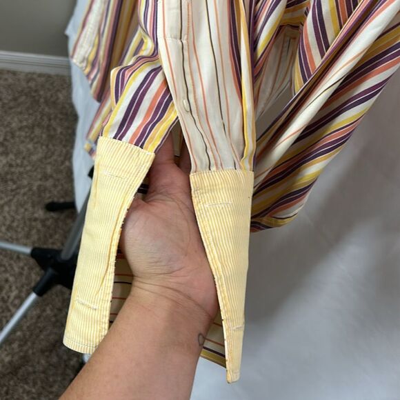 Ted Baker Striped Long Sleeve Button Up Shirt Ted 5 US 10/12 - Picture 3 of 8